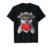 Lupo che abbraccia San Valentino Cuore San Valentino Lupo Amore Maglietta