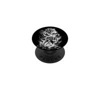 Lupo che corre come ritratto artistico in bianco e nero PopSockets PopGrip Adesivo