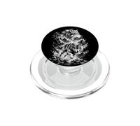 Lupo che corre come ritratto artistico in bianco e nero PopSockets PopGrip per MagSafe