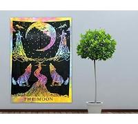 Lupo che piange bianco da appendere al muro hippie mandala decorazione bohemi...