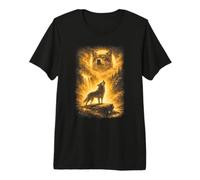 Lupo Che Ulula alla Luna, Meme | Wolf Graphic Maglietta Premium