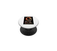 Lupo che ulula alla luna Total Solar Eclipse Alpha Mountain PopSockets PopGrip Adesivo