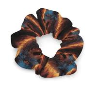 Lupo circondato da fuoco Scrunchies per capelli da donna, nessun danno, morbido elastico per capelli con motivi stampati alla moda, fasce per capelli in raso per coda di cavallo, chignon, allenamento
