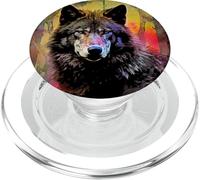 Lupo Colorato Arte | Gli amanti degli animali lupo PopSockets PopGrip per MagSafe
