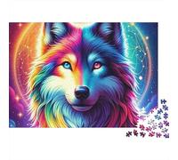 Lupo Colorato Puzzle 1000 Pezzi Puzzle per Adulti Arte Viva Gioco di Puzzle 1000 Pezzi Relax Arredo Regalo 38x26cm/1000pcs