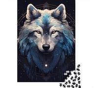 Lupo cosmico Puzzle 1000 Pezzi Design animale fantasy Stampa Vibrante Per Nonni E Nipoti Interattivo Serate Tra Amici Salotto 38x26cm/1000pcs
