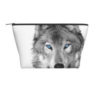Lupo dagli occhi azzurri, Borsa da toilette Borsa per trucco Borsa per cosmetici Borsa da toilette da viaggio portatile