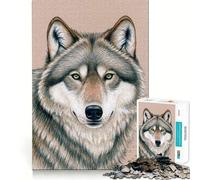 Lupo dagli occhi verdi - Puzzle per ragazzi da 1000 pezzi,gioco di memoria divertente,componenti robusti e ben rifiniti,portatile,ideale per i viaggi (50x75cm)