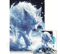Lupo delle nevi con il potere del ghiaccio - Puzzle difficile per adulti da 1000 pezzi - Gioco stimolante per la mente - Tempo libero - Taglio preciso - Regalo memorabile (50x75cm)