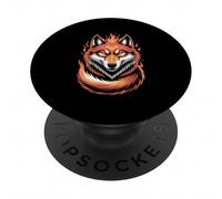 Lupo Di Fuoco Fiamme Selvaggio Artico PopSockets PopGrip Adesivo