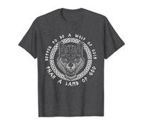 Lupo di Odino Vichingo Maglietta, Uomo, Grigio Scuro, 5XL