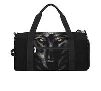Lupo divertente borsa da palestra con scomparto per scarpe da viaggio borsone weekend notte borsa yoga