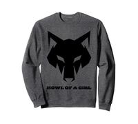 Lupo Divertente Howl of a Girl per Donne o Ragazze Giochi di Parole Madri Felpa