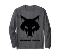 Lupo Divertente Howl of a Girl per Donne o Ragazze Giochi di Parole Madri Maglia a Manica