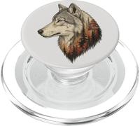 Lupo Doppia esposizione Autunno Foresta Natura Opera d'arte PopSockets PopGrip per MagSafe