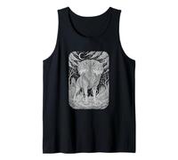 Lupo Due Teste Occulto Strano Creepy Gothic Art Canotta