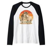 Lupo E Pecora Migliori Amici Animali Maglia con Maniche Raglan
