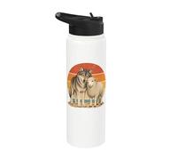 Lupo E Pecora Migliori Amici Animali Stainless Steel Insulated Water Bottle