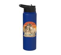 Lupo E Pecora Migliori Amici Animali Stainless Steel Insulated Water Bottle