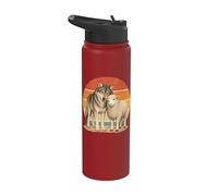 Lupo E Pecora Migliori Amici Animali Stainless Steel Insulated Water Bottle