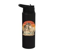 Lupo E Pecora Migliori Amici Animali Stainless Steel Insulated Water Bottle