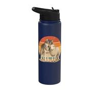 Lupo E Pecora Migliori Amici Animali Stainless Steel Insulated Water Bottle
