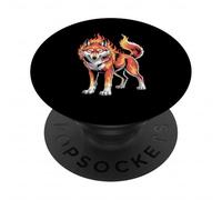 Lupo Fiamme Lupo Infuocato PopSockets PopGrip Adesivo