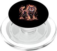 Lupo Fiamme Selvaggio Spirito Natura PopSockets PopGrip per MagSafe