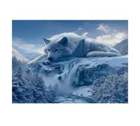 Lupo Foresta Montagna 1000pcs per Adulti Mini Puzzle Difficile | 52 x 38 cm, scatola decorativa per soggiorno, struttura durevole, regalo di compleanno, sollievo dall'ansia