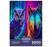 Lupo Gufo Puzzle 1000 Pezzi, Impossibile Jigsaw Puzzle Per Adulti Bambino, Giochi Stimolanti Per Tutta La Famiglia 70x50cm/1000pcs