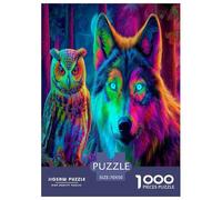 Lupo Gufo Puzzle Da 1000 Pezzi Per Adulti E Bambini - Puzzle Ad Alta Difficoltà,Giochi Stimolanti Per Tutta La Famiglia 70x50cm/1000pcs