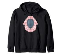 Lupo in Abbigliamento Pecora Divertente Costume Creepy Felpa con Cappuccio