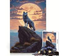 Lupo in cima a una collina - Puzzle da 1000 pezzi per adulti - Stimola la mente, calma e relax - Taglio preciso - Regalo memorabile (50x75cm)