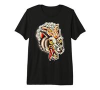 Lupo in Pecore Abbigliamento Tatuaggio Flash Maglietta Premium