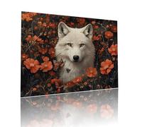 Lupo Jigsaw Puzzle Adulti 1000 pezzi Jigsaw Puzzles Classici Arte Impossibili Grandi Dimensioni Fiore per Adulti e Ragazzi Divertimento Giochi Rilassamento e Intelligence, Idea Regalo 50x75cm t-425