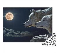 Lupo Jigsaw Puzzle Impossibili 1000Pcs fauna selvatica Decorazione Per La Casa. Giochi Rilassamento E Intelligence Per Adulti E Ragazzi Da 14 Anni 1000pcs (75x50cm)