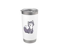 Lupo Kawaii Bicchiere termico in acciaio inox doppia parete
