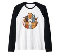 Lupo Leopardo Canid Felid Core Power Wild Africa Maglia con Maniche Raglan