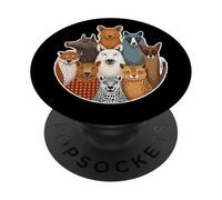 Lupo Leopardo Canid Felid Core Power Wild Africa PopSockets PopGrip Adesivo