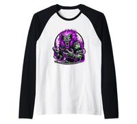 Lupo Malvagio Magico Non Morti Lupo Mannaro Scuro Fantasia Eterea Maglia con Maniche Raglan