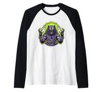 Lupo Malvagio Magico Non Morti Lupo Mannaro Scuro Fantasia Eterea Maglia con Maniche Raglan