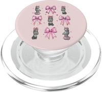 Lupo mannaro alfa maschio ragazza rosa coquette fiocco PopSockets PopGrip per MagSafe