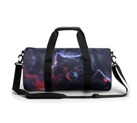 Lupo mannaro con occhi rossi stampato palestra sport borsa da viaggio borse da viaggio borse da weekend leggero per uomo donna, Stile:, 17.7in/9in/9in, MHXYZHW