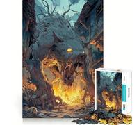Lupo Mannaro Mostro in Città in Rovina Puzzle da 1000 Pezzi per Adulti Esercizio Mentale Gioco Taglio di Precisione Bordi Lisci Rilassante Attività di Gruppo al Chilometro (50x75cm)