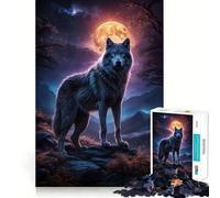 Lupo Mannaro Puzzle da 1000 Pezzi Gioco Mentale Divertente Incastro Perfetto Pezzi Precisi Rilassante Attività di Gruppo al Chiuso (50x75cm)