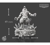 Lupo Mannaro Ululante Figura Di Mostro Per TTRPG Come D&D 5E Pathfinder DSA