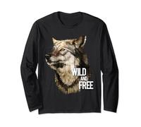 Lupo Marrone Selvaggio e Libero Maglia a Manica