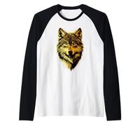 Lupo Motivo Amo i Lupi Branco di Lupi Cane Lupo Maglia con Maniche Raglan