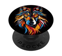 Lupo Motivo Amo i Lupi Branco di Lupi Cane Lupo PopSockets PopGrip Adesivo