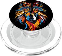 Lupo Motivo Amo i Lupi Branco di Lupi Cane Lupo PopSockets PopGrip per MagSafe